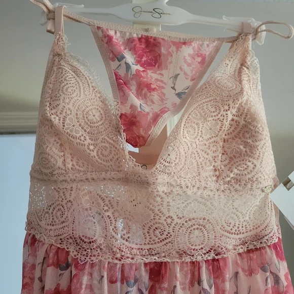 JESSICA SIMPSON BRAND NEW BABYDOLL AND THONG SET SIZE M - Picture 9 of 13